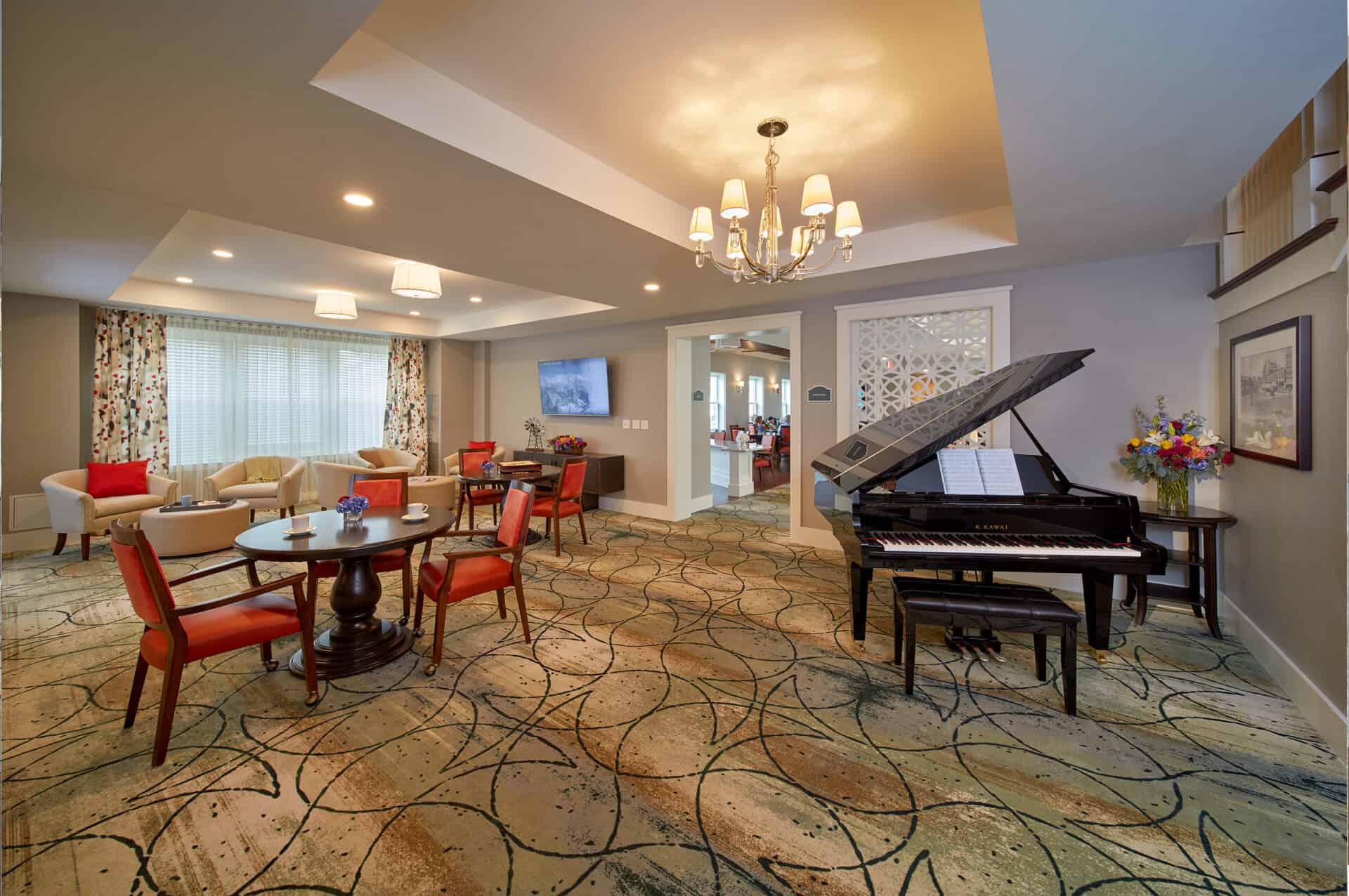 Simple Apartment Community Amenities for Large Space