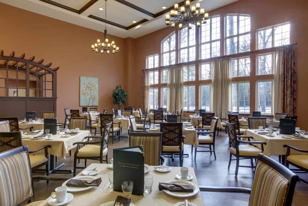 A photo of the dining room at Farmington Station