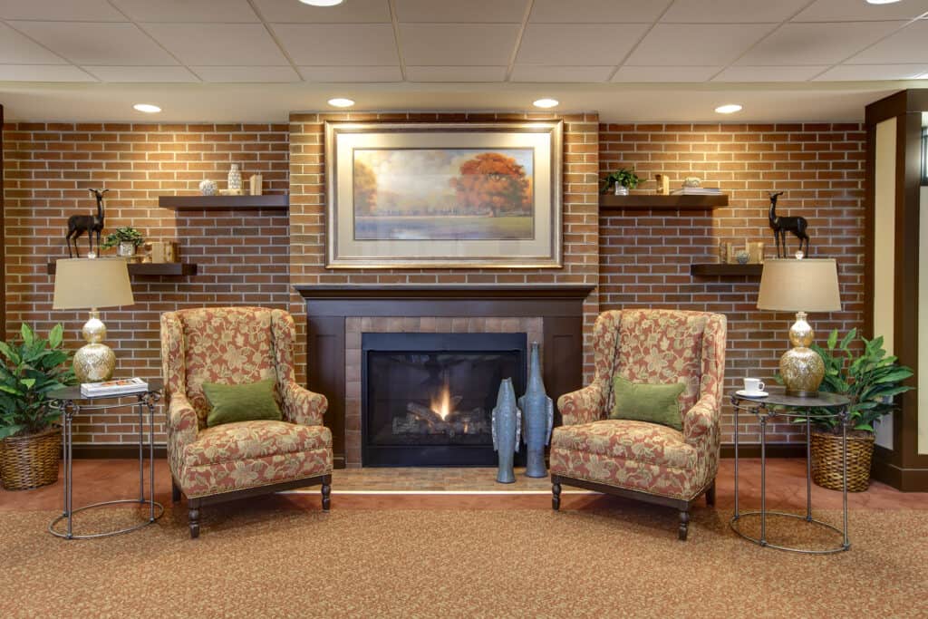 A photo of the foyer at Farmington Station