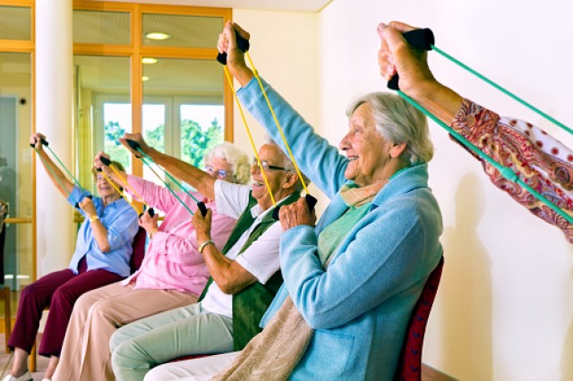 seniors exercising assisted living Recreation & Relaxation
