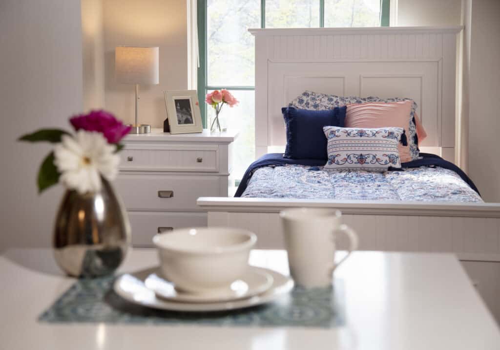 Residents live in spacious, clean rooms that they are able to personalize to their own style and make it their home, located in Dorchester.