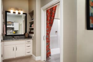 Bathroom and Shower at Ridgefield Station Assisted Living