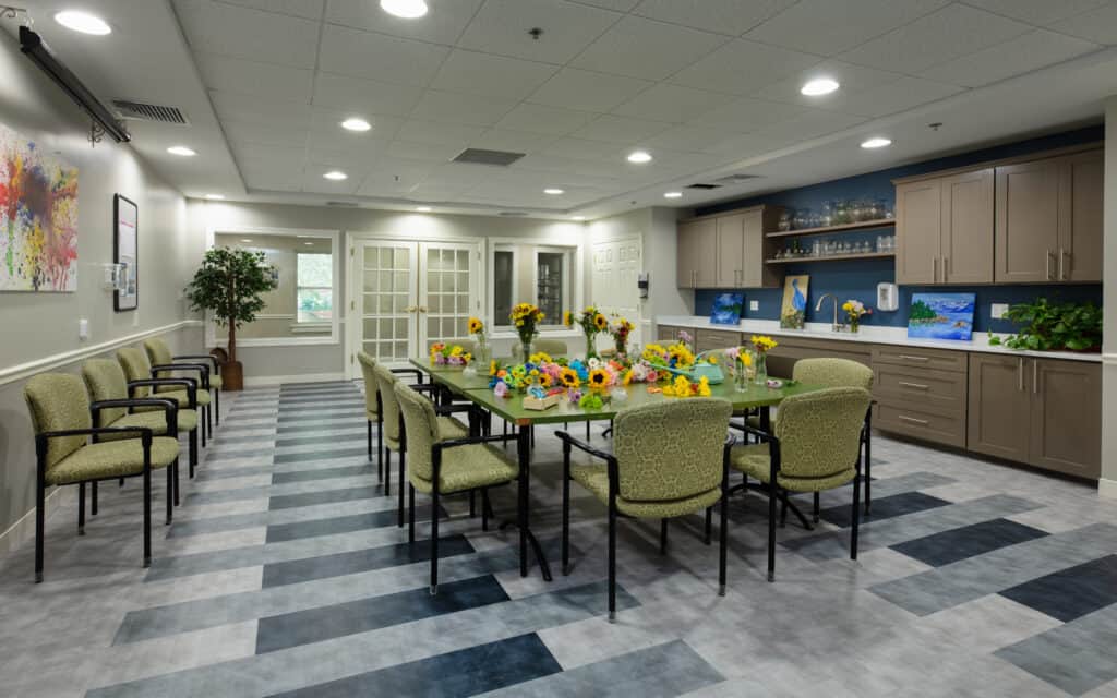 Community Art Room at Nashoba Park Assisted Living in Ayer MA