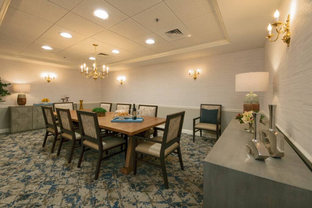 Private Dining Room at Nashoba Park Assisted Living in Ayer MA