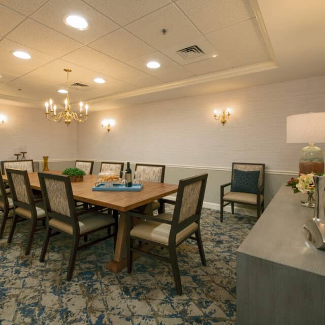 Private Dining Room at Nashoba Park Assisted Living in Ayer MA