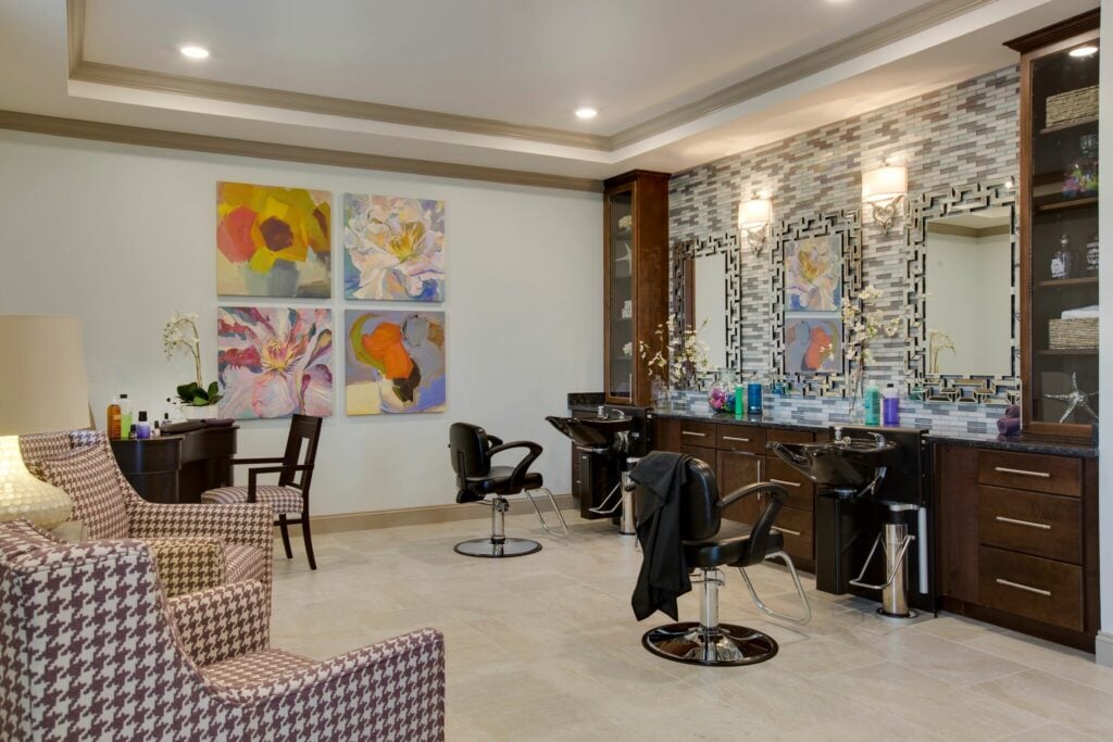 Salon area at SLR Marlboro assisted living