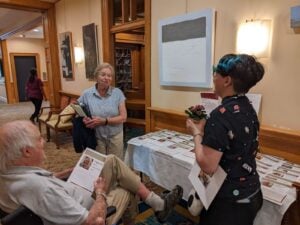 Lesley University Intern with Residents at the Cambridge Homes 