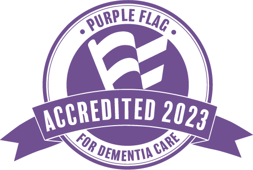Purple Flag accredited stamp 2023