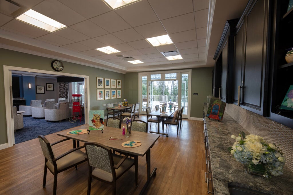 Creative arts room at SLR Marlboro assisted living