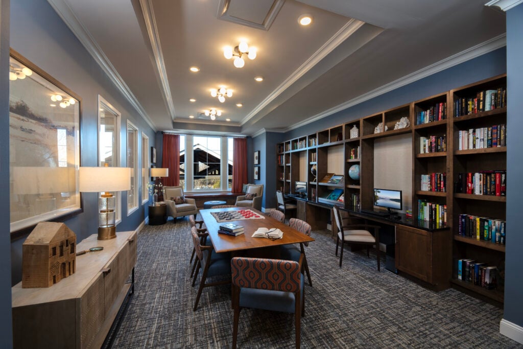 Library at SLR Marlboro assisted living