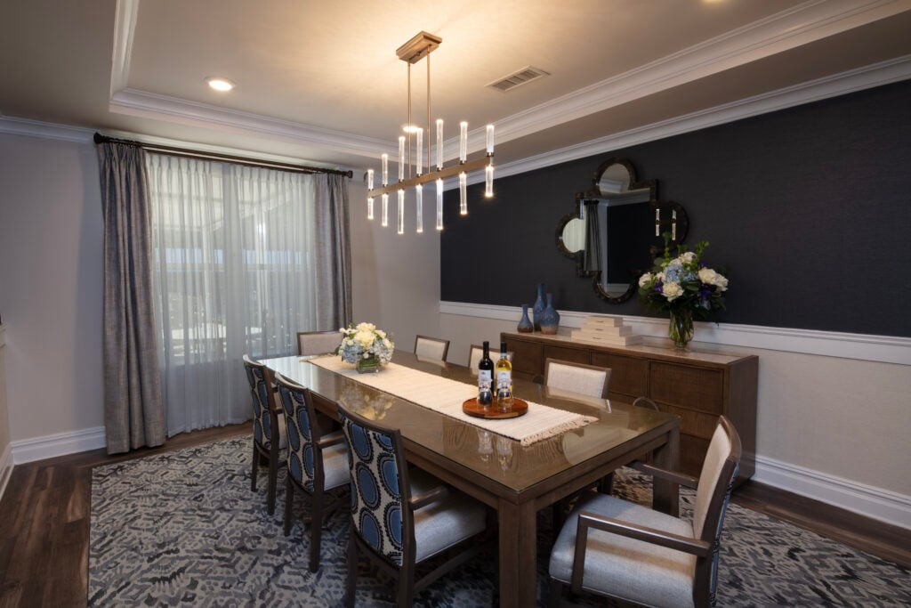 A private dining room area at SLR Marlboro assisted living