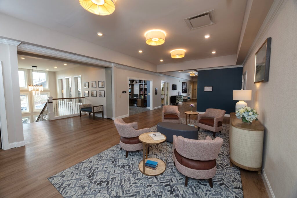 A second floor sitting area at SLR Marlboro assisted living.