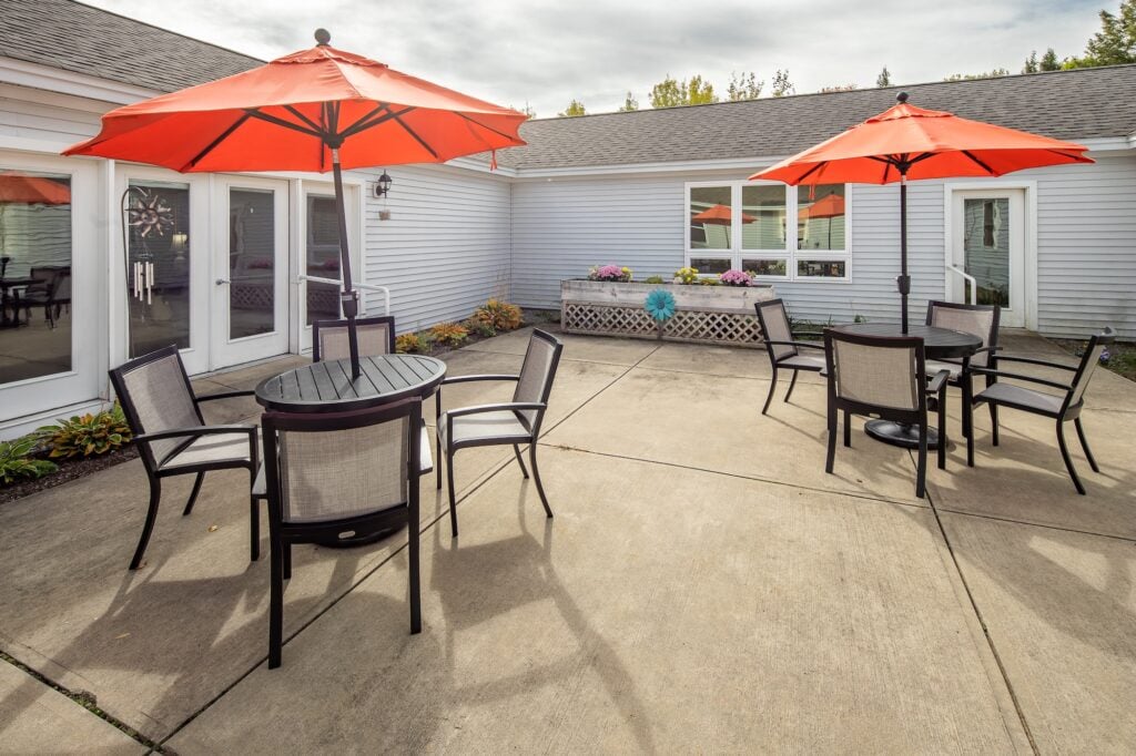 Patio at Compass at Forestview in Meredith NH