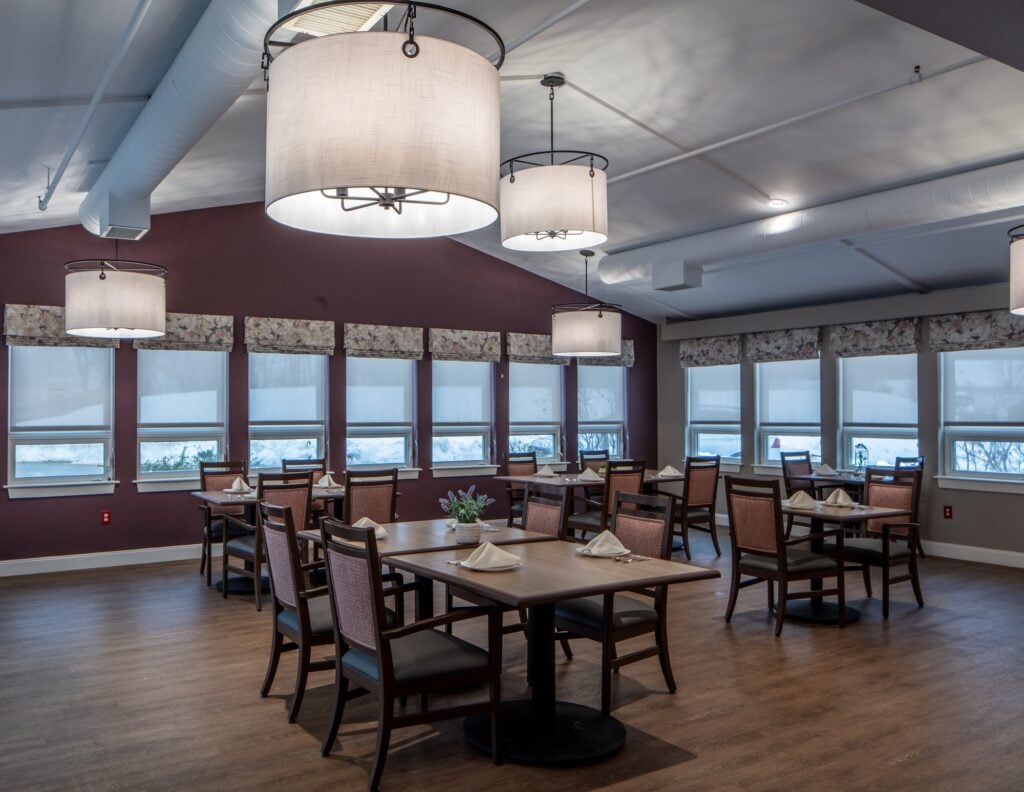 Dining room at Compass at Forestview in Meredith NH