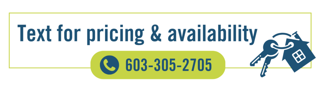 Text for pricing and availability at 603-305-2705